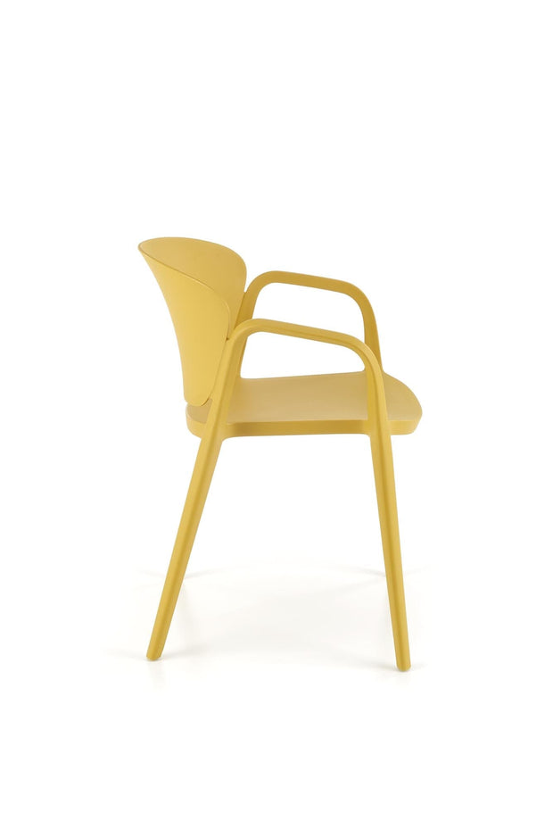 Sedia da pranzo in plastica K491 Giallo (4)