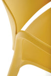 Sedia da pranzo in plastica K491 Giallo (6)