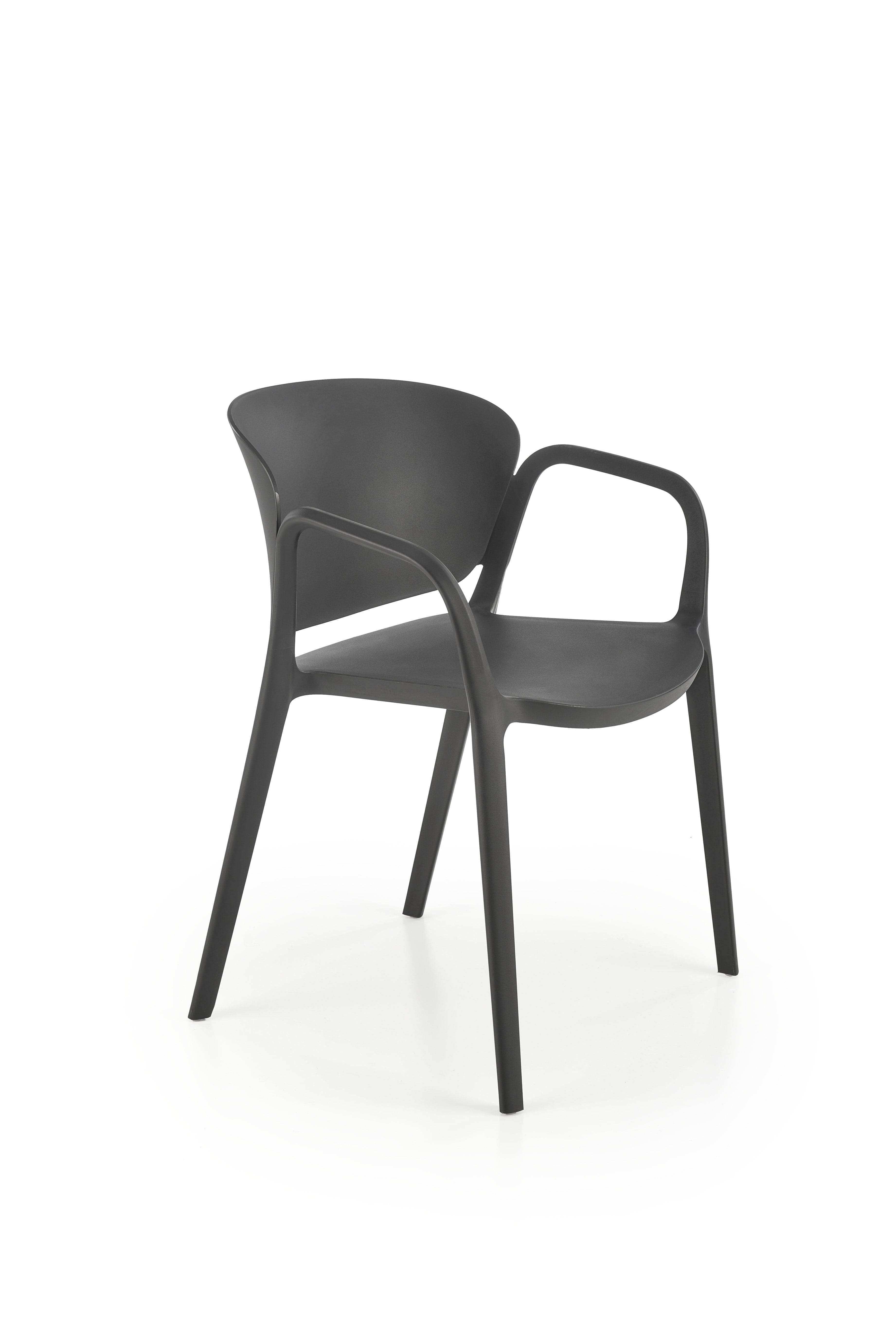 Sedia da pranzo in plastica K491 Nero