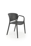 Sedia da pranzo in plastica K491 Nero