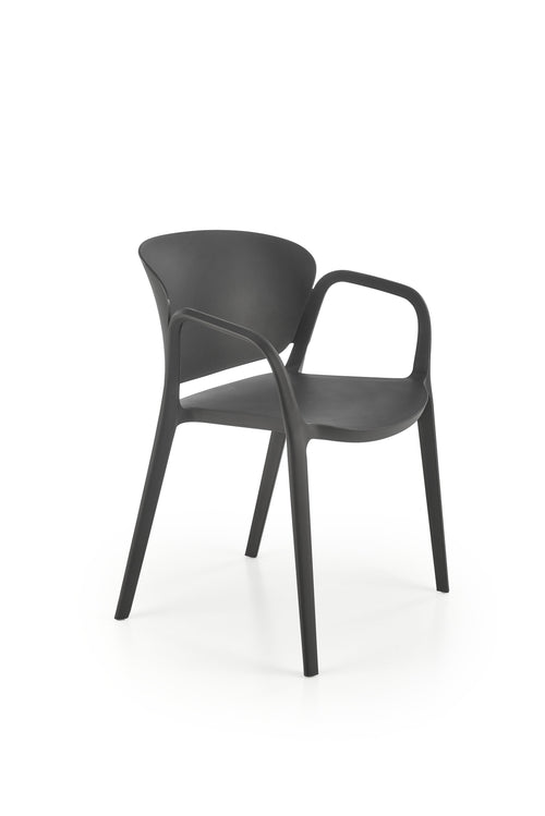 Sedia da pranzo in plastica K491 Nero