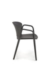 Sedia da pranzo in plastica K491 Nero (4)