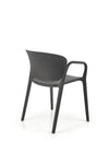 Sedia da pranzo in plastica K491 Nero (5)