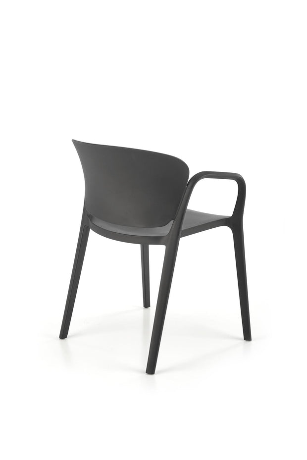 Sedia da pranzo in plastica K491 Nero (5)