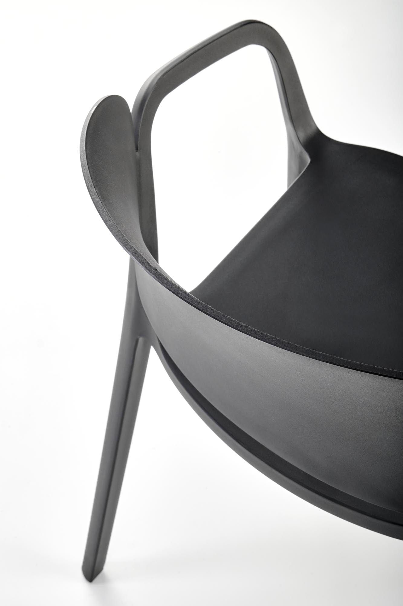 Sedia da pranzo in plastica K491 Nero (7)