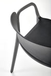 Sedia da pranzo in plastica K491 Nero (7)