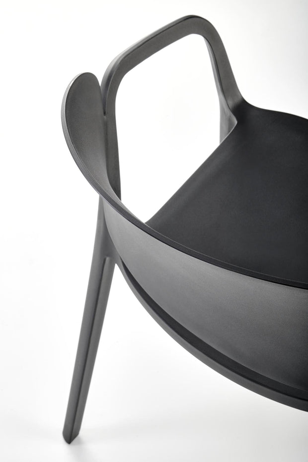 Sedia da pranzo in plastica K491 Nero (7)