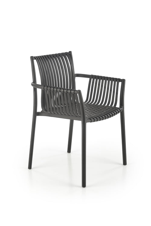 Sedia da pranzo in plastica K492 Nero