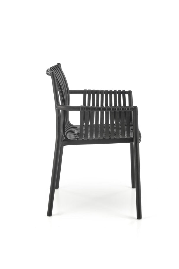 Sedia da pranzo in plastica K492 Nero (4)