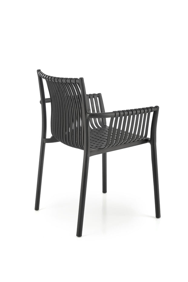 Sedia da pranzo in plastica K492 Nero (5)