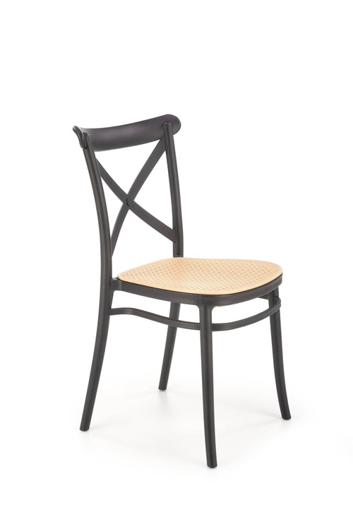 Sedia da pranzo in plastica K512 Nero