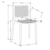 Sedia da pranzo in plastica K514 Bianco (4)
