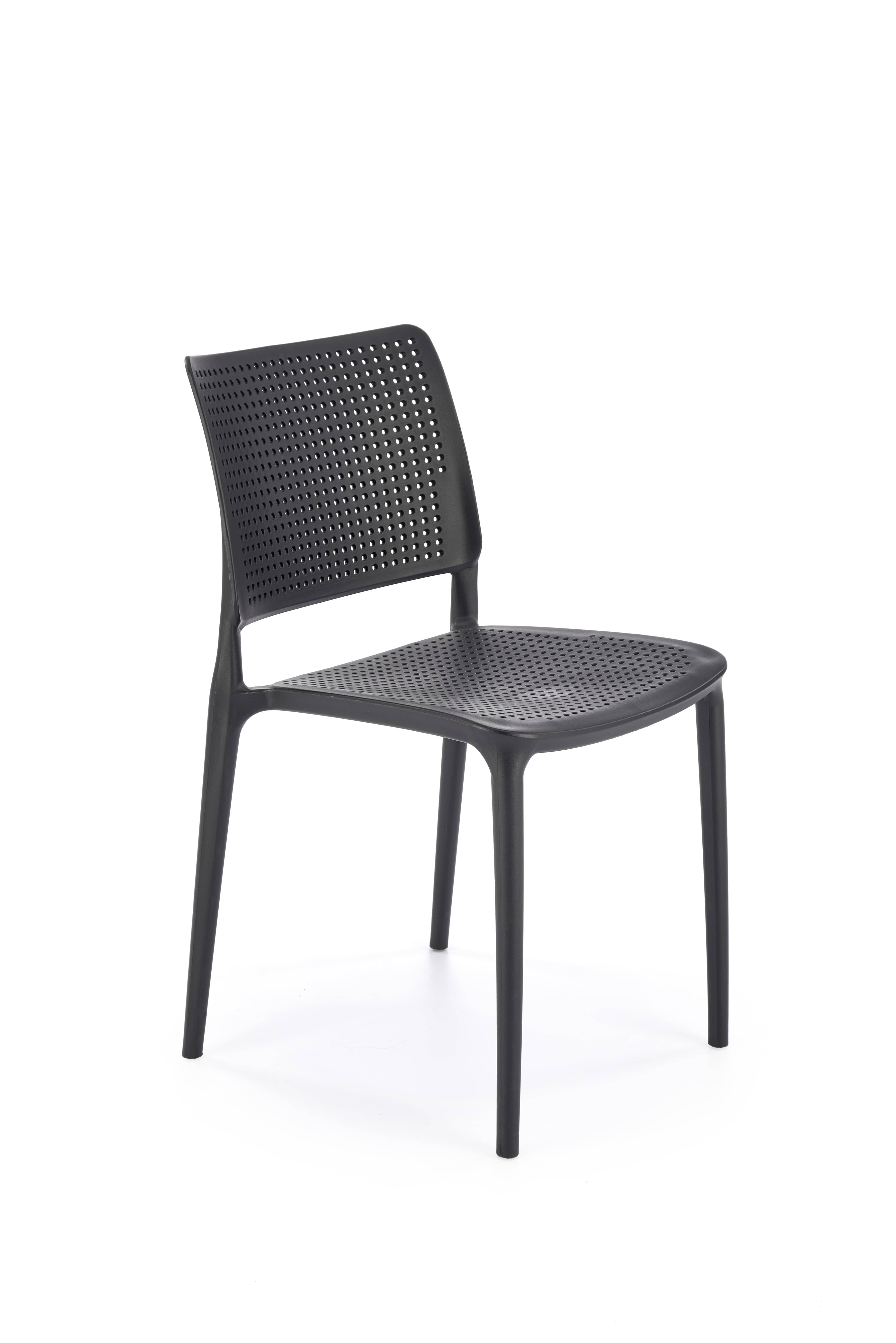 Sedia da pranzo in plastica K514 Nero