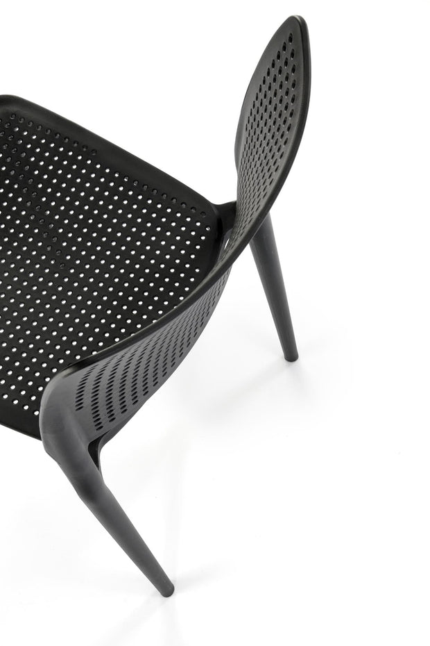 Sedia da pranzo in plastica K514 Nero (7)