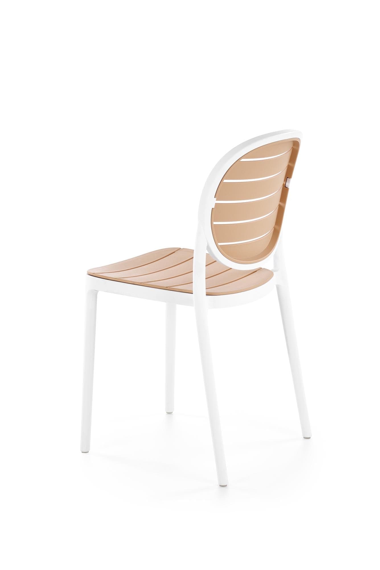 Sedia da pranzo in plastica K529 Bianco (4)