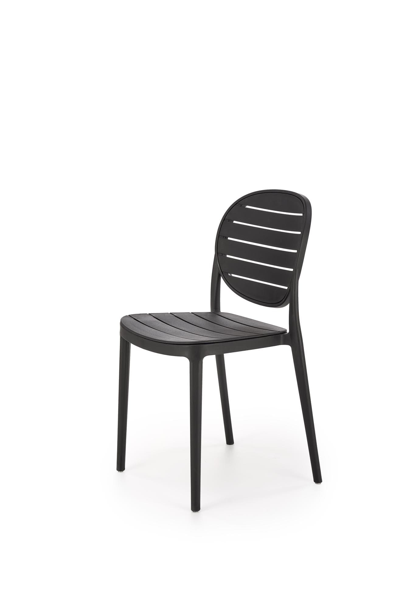 Sedia da pranzo in plastica K529 Nero (4)