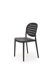 Sedia da pranzo in plastica K529 Nero (4)