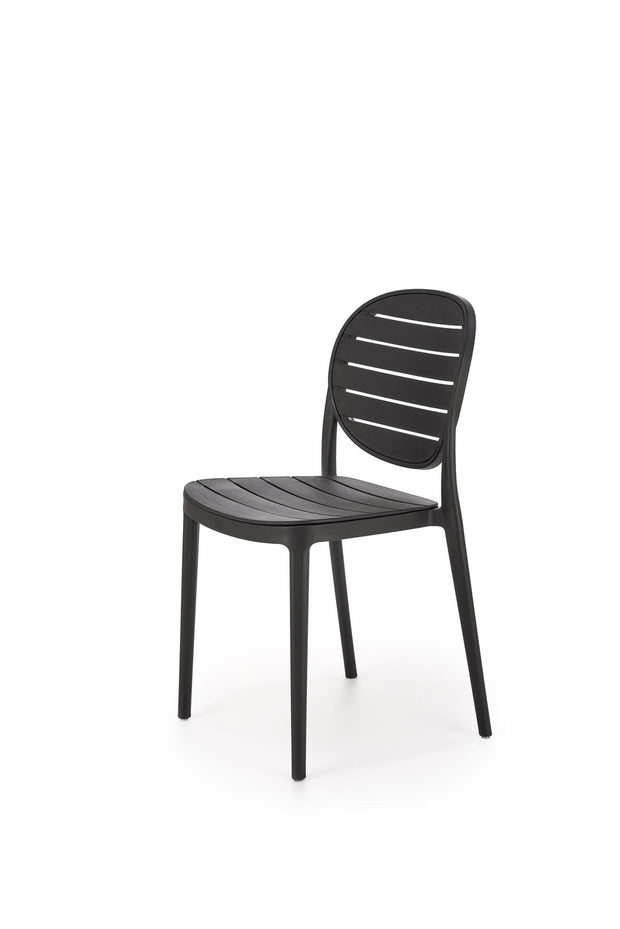 Sedia da pranzo in plastica K529 Nero (4)