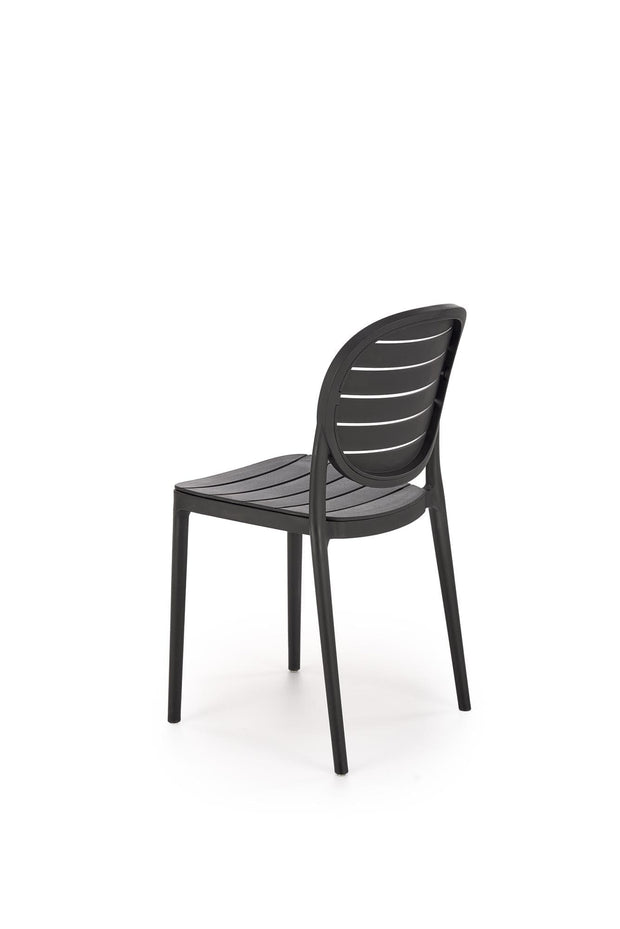 Sedia da pranzo in plastica K529 Nero (5)