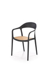 Sedia da pranzo in plastica K530 Nero