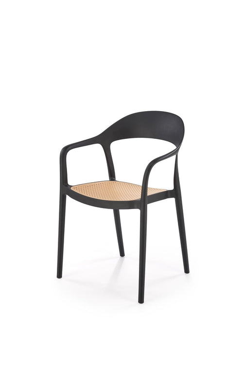 Sedia da pranzo in plastica K530 Nero