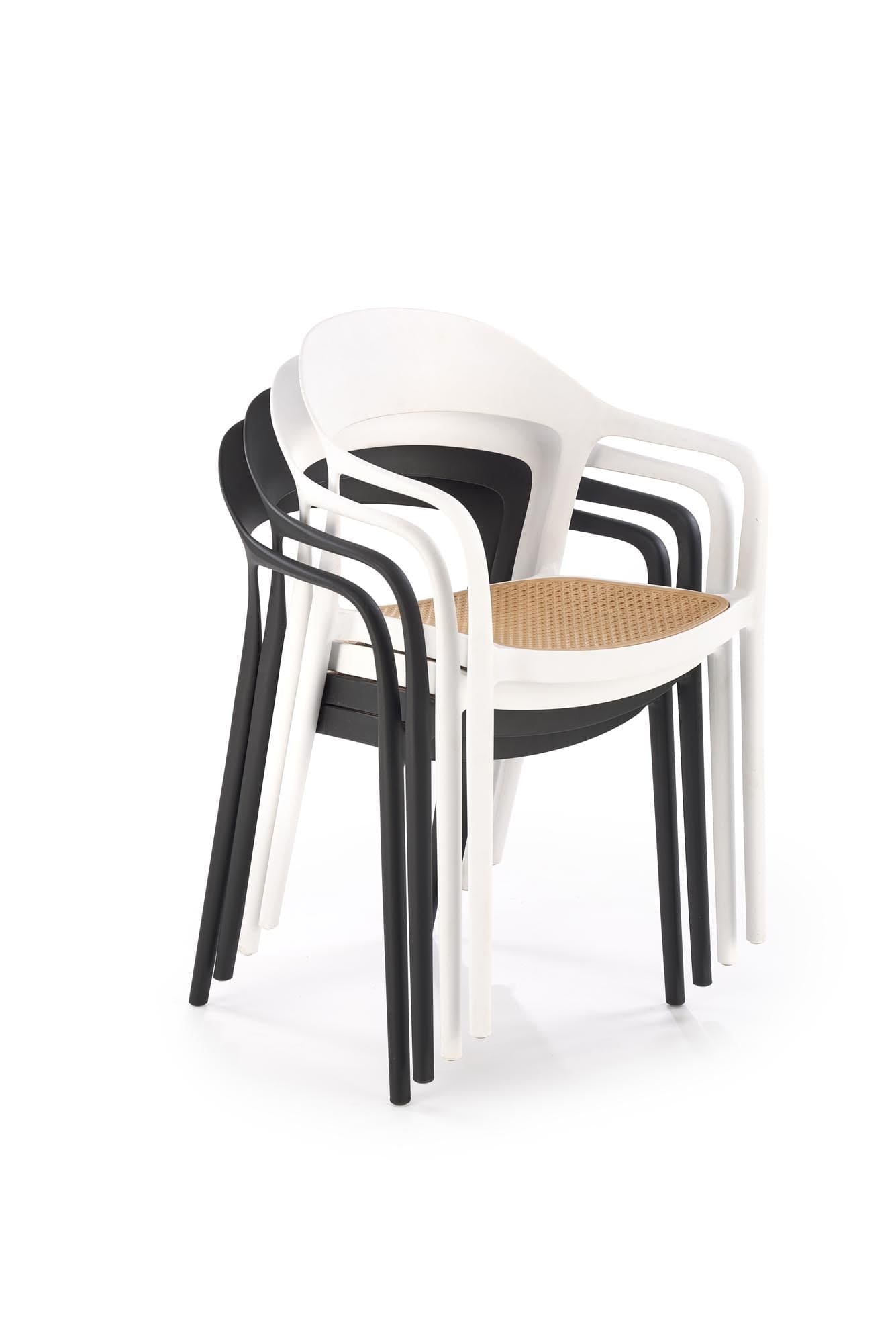 Sedia da pranzo in plastica K530 Nero (3)