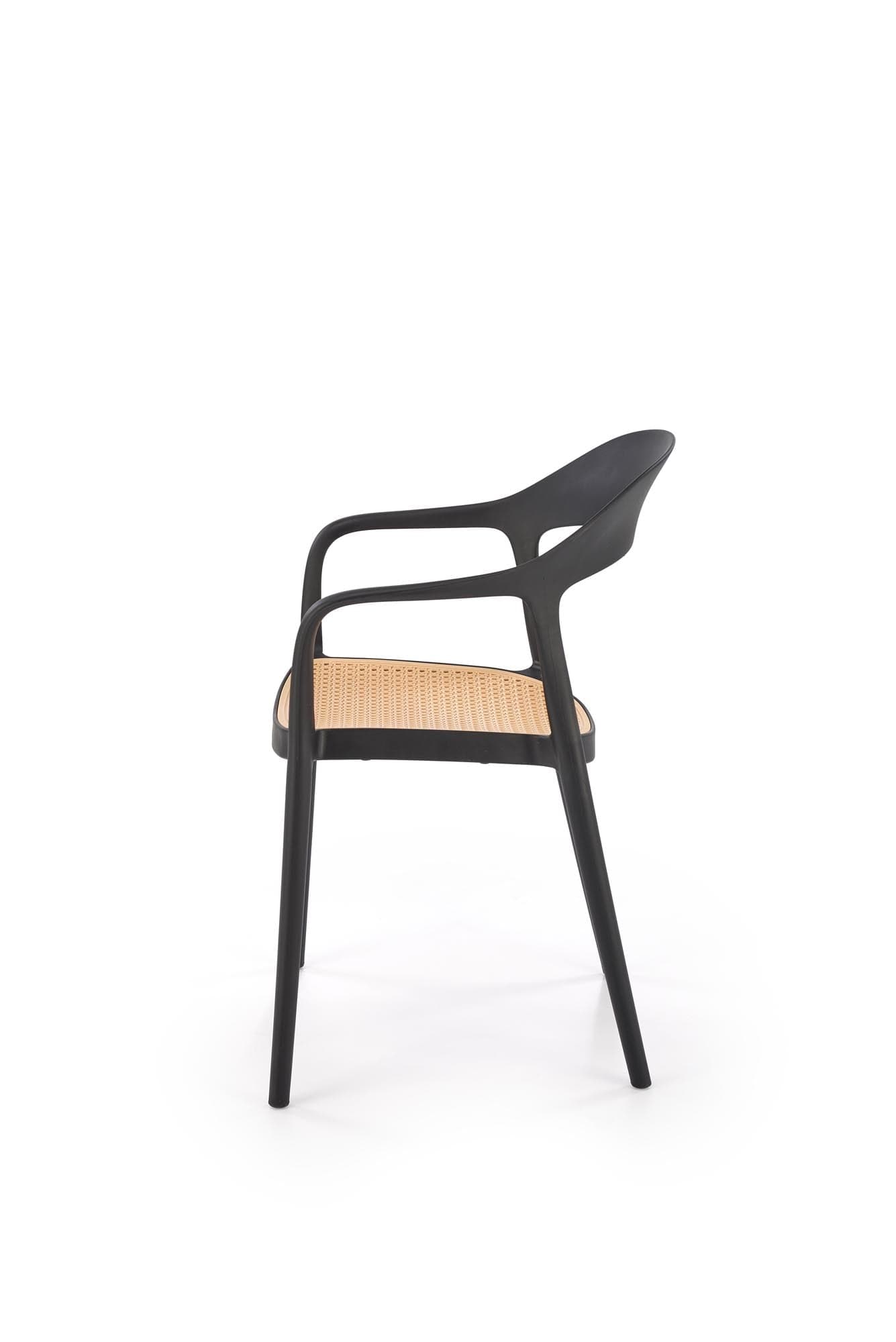 Sedia da pranzo in plastica K530 Nero (4)
