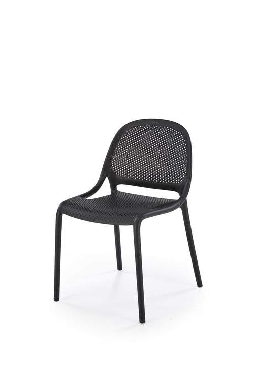 Sedia da pranzo in plastica K532 Nero