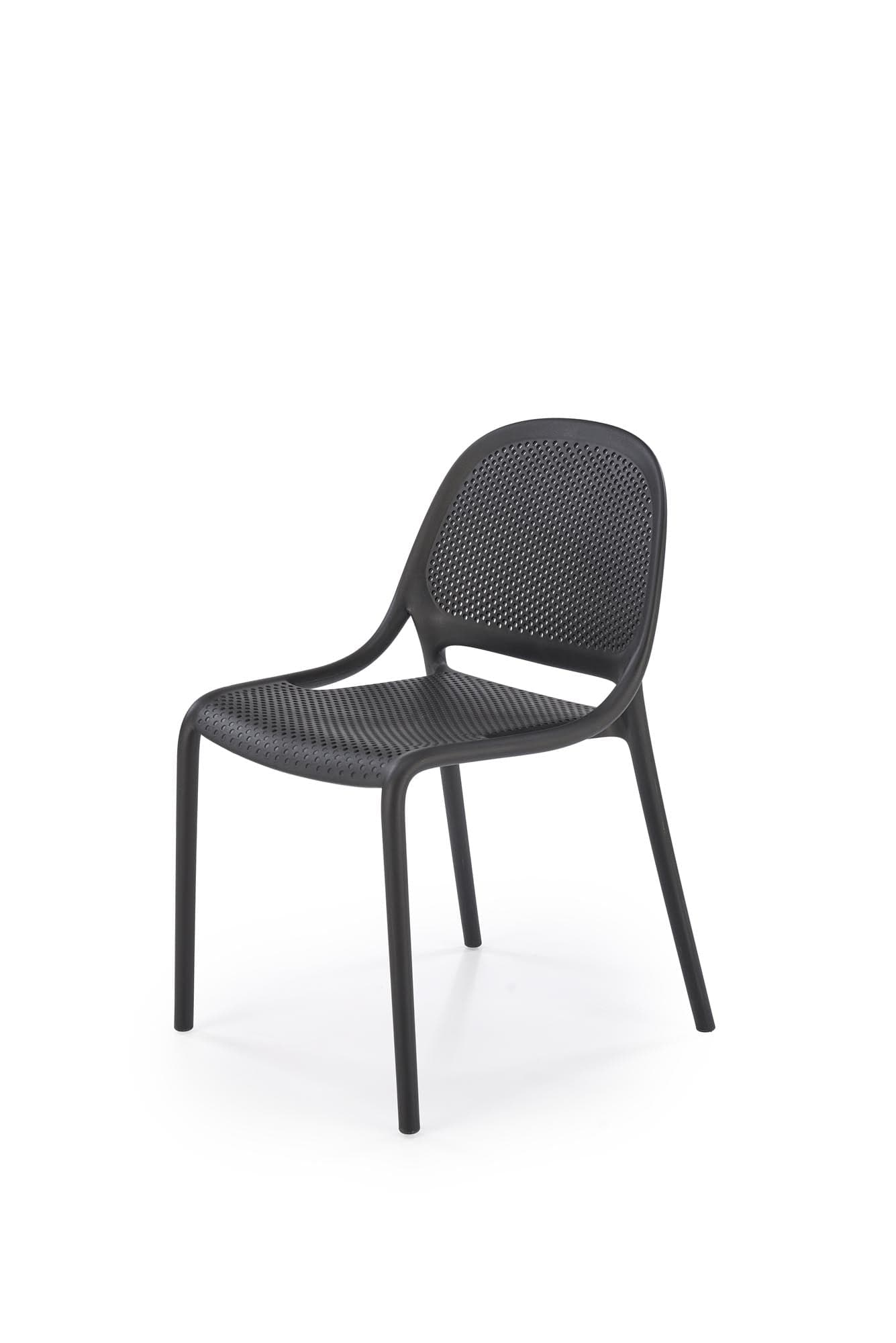 Sedia da pranzo in plastica K532 Nero (5)