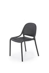 Sedia da pranzo in plastica K532 Nero (5)