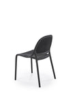 Sedia da pranzo in plastica K532 Nero (6)