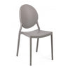 Sedia da pranzo in plastica Shannon Grigio