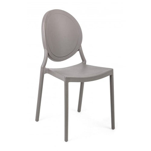 Sedia da pranzo in plastica Shannon Grigio
