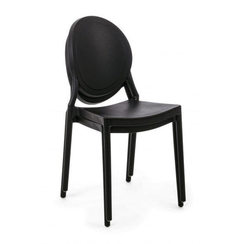 Sedia da pranzo in plastica Shannon Nero (1)