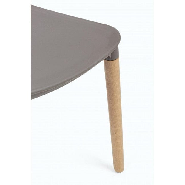 Sedia da pranzo in plastica Warren Grigio (2)