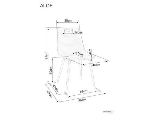 Sedia da pranzo in sintetico fibroso Aloe Verde (1)