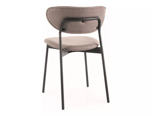 Sedia da pranzo in sintetico fibroso Dan Beige (1)