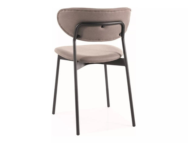 Sedia da pranzo in sintetico fibroso Dan Beige (1)