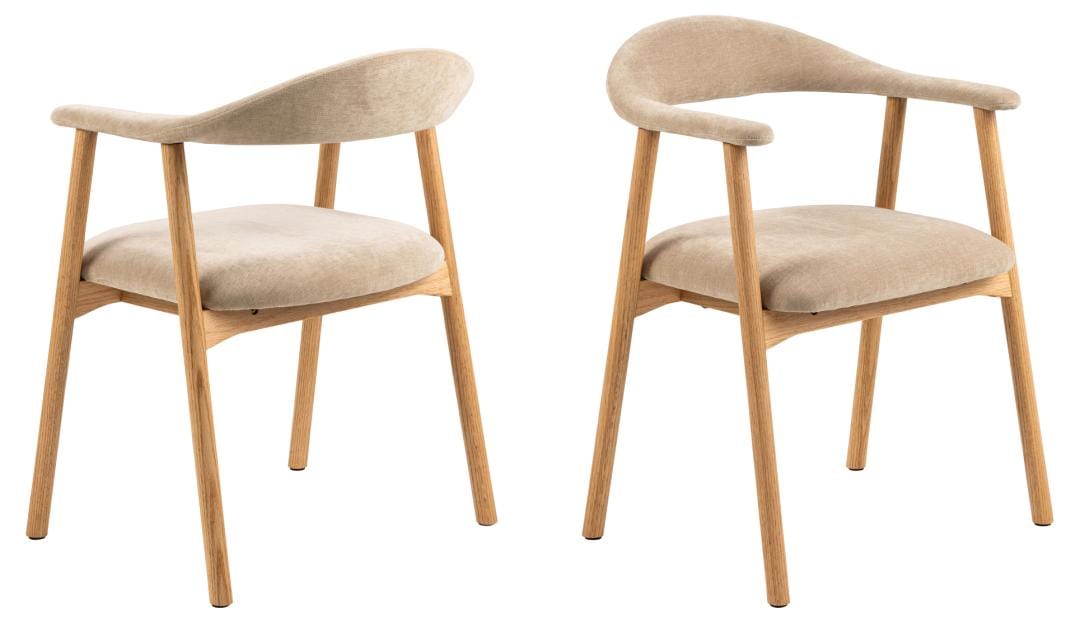 Actona Sedia da pranzo in tessuto Addi 3 Beige