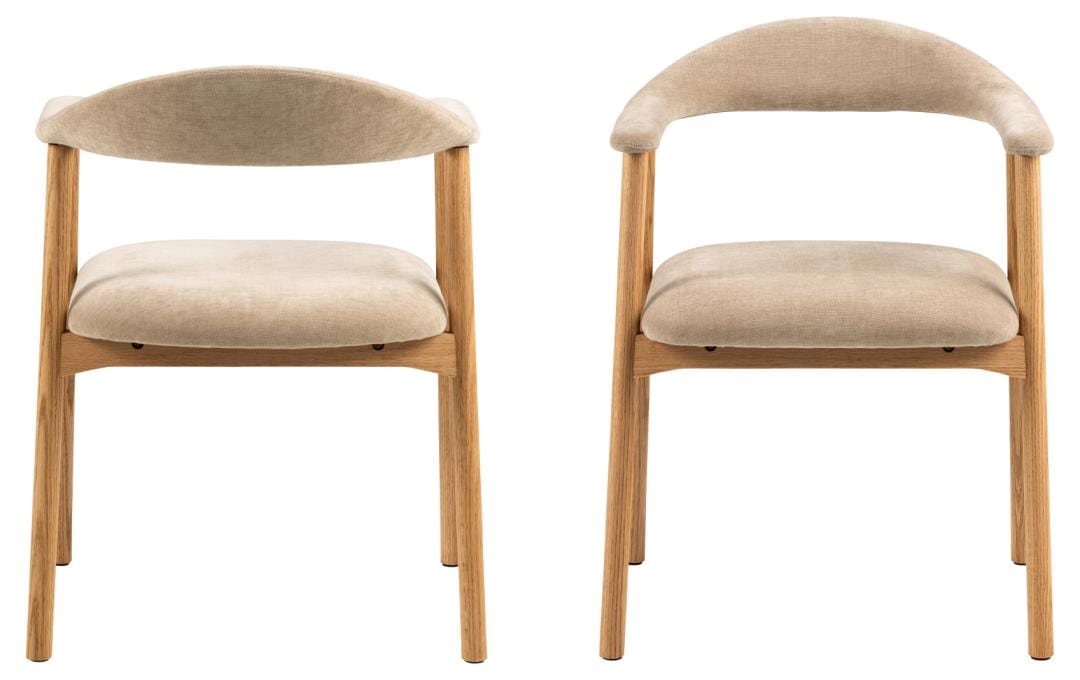 Actona Sedia da pranzo in tessuto Addi 3 Beige