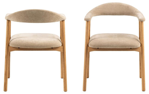 Actona Sedia da pranzo in tessuto Addi 3 Beige