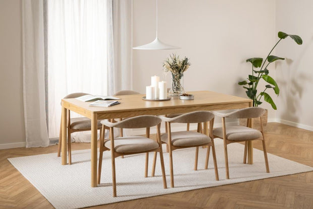 Actona Sedia da pranzo in tessuto Addi 3 Beige