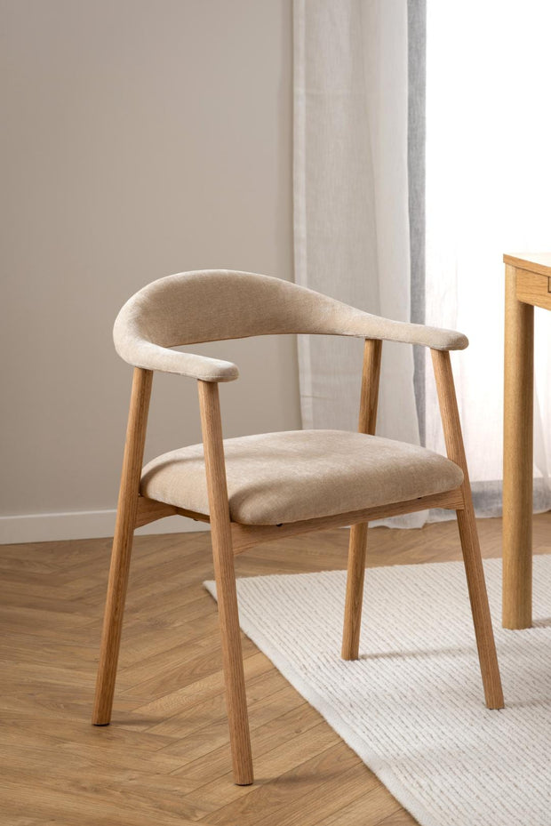 Actona Sedia da pranzo in tessuto Addi 3 Beige