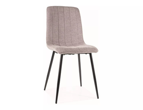 Sedia da pranzo in tessuto Alan Brego Beige