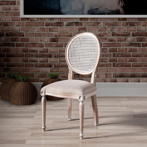 Sedia da pranzo in tessuto Albero 23 Beige