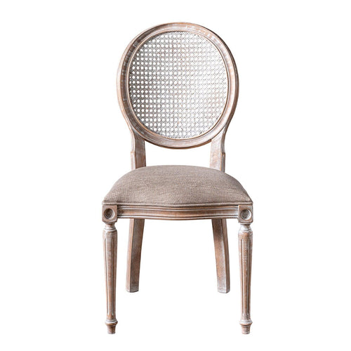 Sedia da pranzo in tessuto Albero 23 Beige (1)