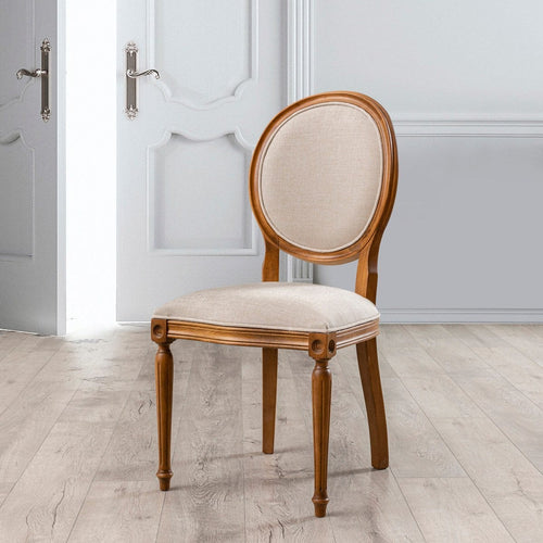 Sedia da pranzo in tessuto Albero 42 Beige