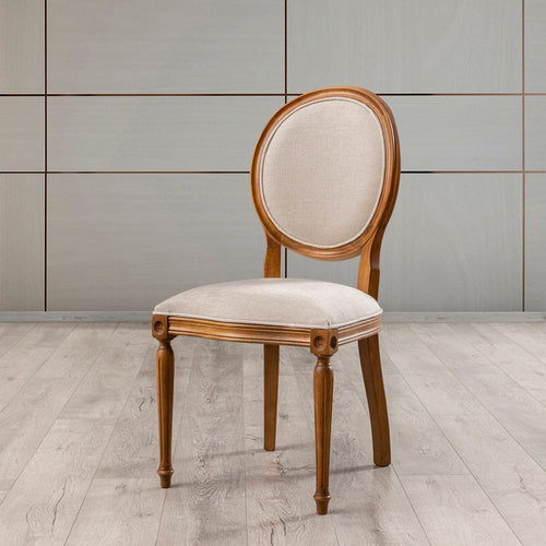 Sedia da pranzo in tessuto Albero 42 Beige (1)