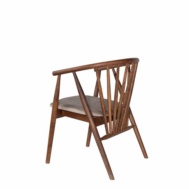 Sedia da pranzo in tessuto Albero 48 Beige (4)