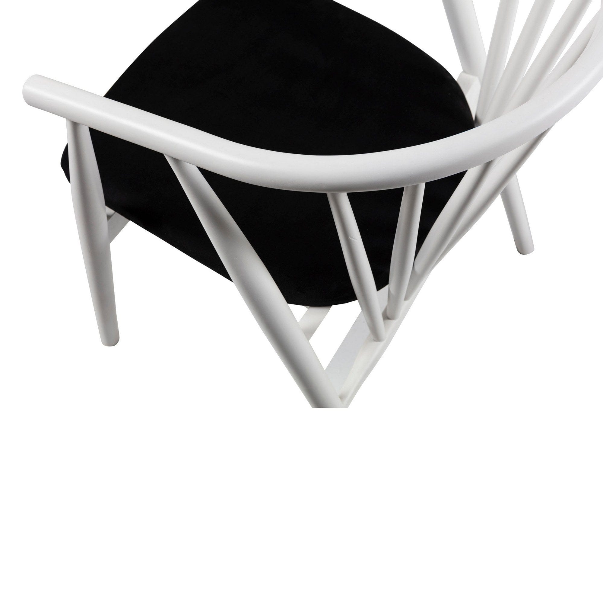 Sedia da pranzo in tessuto Albero 50 Bianco e Nero (2)